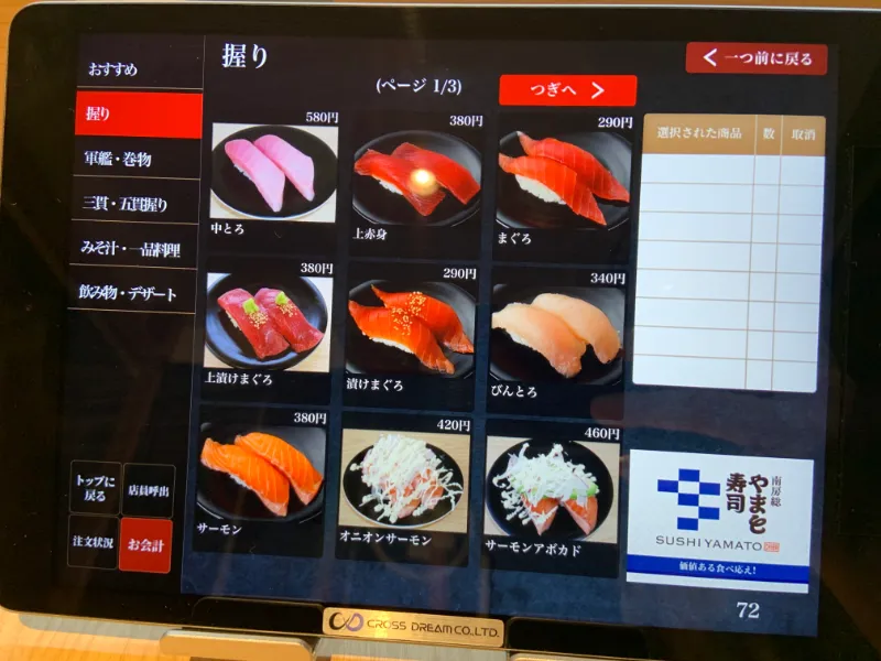 南房総やまと寿司：メニューと価格
